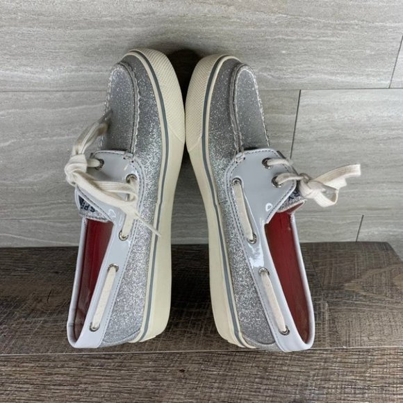 Women's SPERRY Glitter Patent Boat Shoe - Picture 5 of 11